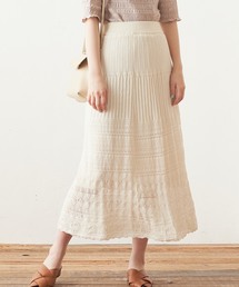natural couture | 透かし柄ロングフレアスカート(スカート)