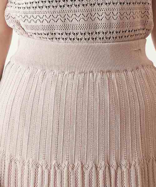 natural couture（ナチュラルクチュール）の「透かし柄ロングフレアスカート（スカート・レディース・ブラック/ベージュ/オフホワイト/オレンジ・FREE）」の8枚目の写真