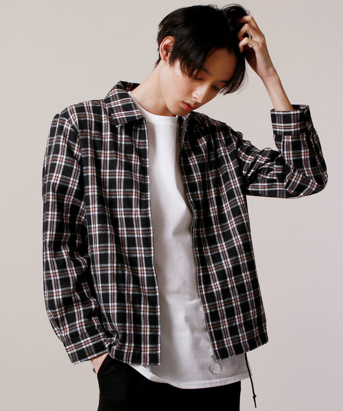 ASTRONOMY(アストロノミー)の「総柄 チェック グレンチェック タータンチェック フラワー ジオメトリック スイングトップジャケット(ブルゾン)」|ブルー系その他2