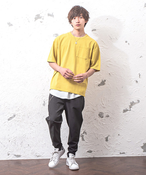 MinoriTY（マイノリティ）の「変な色ポケットビッグTシャツ（Tシャツ/カットソー・メンズ・ブルーグレー/ベージュ/ブルー系その他/ブラウン/グレー/マスタード/ピンク・L/M）」の12枚目の写真
