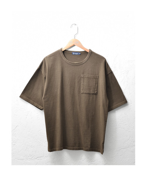 MinoriTY（マイノリティ）の「変な色ポケットビッグTシャツ（Tシャツ/カットソー・メンズ・ブルーグレー/ベージュ/ブルー系その他/ブラウン/グレー/マスタード/ピンク・L/M）」の19枚目の写真