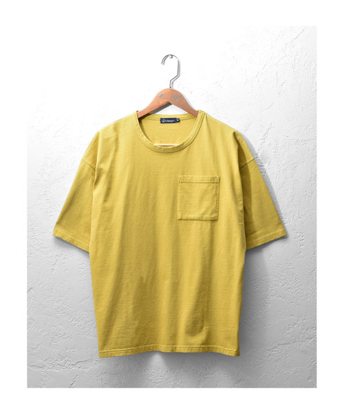 MinoriTY（マイノリティ）の「変な色ポケットビッグTシャツ（Tシャツ/カットソー・メンズ・ブルーグレー/ベージュ/ブルー系その他/ブラウン/グレー/マスタード/ピンク・L/M）」の21枚目の写真