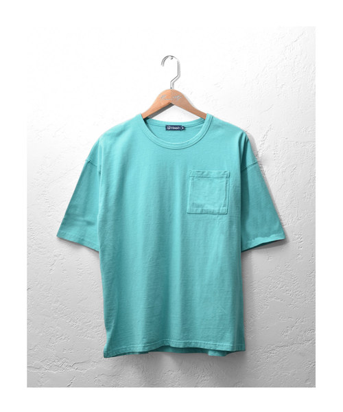 MinoriTY（マイノリティ）の「変な色ポケットビッグTシャツ（Tシャツ/カットソー・メンズ・ブルーグレー/ベージュ/ブルー系その他/ブラウン/グレー/マスタード/ピンク・L/M）」の22枚目の写真