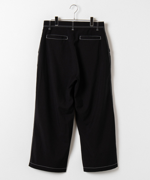 WEGO（ウィゴー）の「WEGO/【セットアップ対応商品】ステッチワイドパンツ（スラックス・メンズ・ブラック/ベージュ・MEDIUM/LARGE）」の7枚目の写真