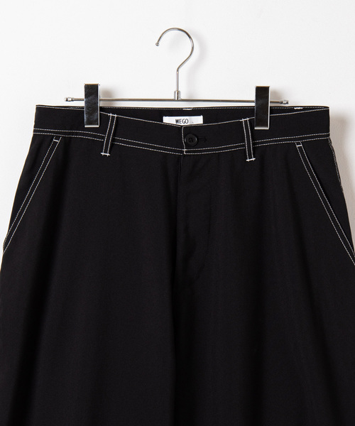 WEGO（ウィゴー）の「WEGO/【セットアップ対応商品】ステッチワイドパンツ（スラックス・メンズ・ブラック/ベージュ・MEDIUM/LARGE）」の8枚目の写真