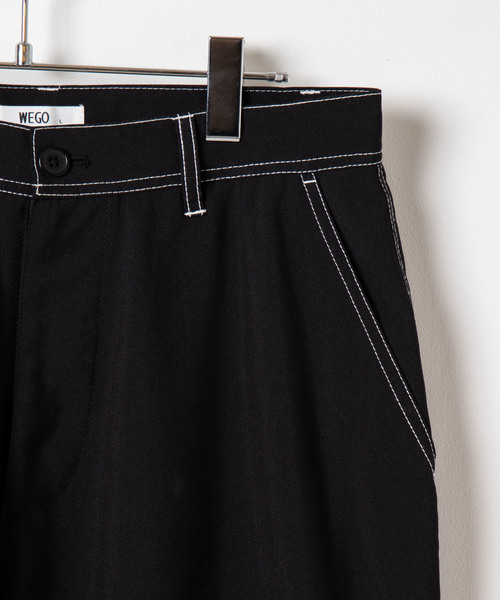 WEGO（ウィゴー）の「WEGO/【セットアップ対応商品】ステッチワイドパンツ（スラックス・メンズ・ブラック/ベージュ・MEDIUM/LARGE）」の10枚目の写真