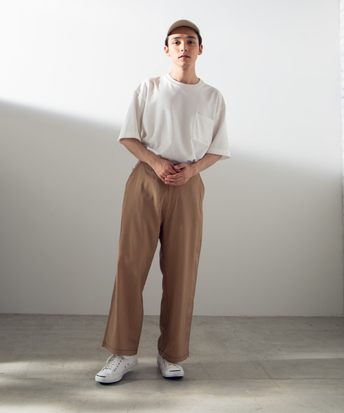 WEGO（ウィゴー）の「WEGO/【セットアップ対応商品】ステッチワイドパンツ（スラックス・メンズ・ブラック/ベージュ・MEDIUM/LARGE）」の18枚目の写真