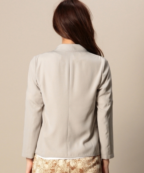 BEAUTY&YOUTH UNITED ARROWS（ビューティーアンドユースユナイテッドアローズ）の「BYTF パイピングジョーゼット8分袖ジャケット ◆（テーラードジャケット・レディース・ベージュ/ネイビー・フリー）」の10枚目の写真