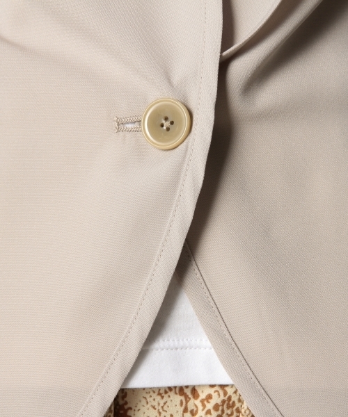BEAUTY&YOUTH UNITED ARROWS（ビューティーアンドユースユナイテッドアローズ）の「BYTF パイピングジョーゼット8分袖ジャケット ◆（テーラードジャケット・レディース・ベージュ/ネイビー・フリー）」の6枚目の写真