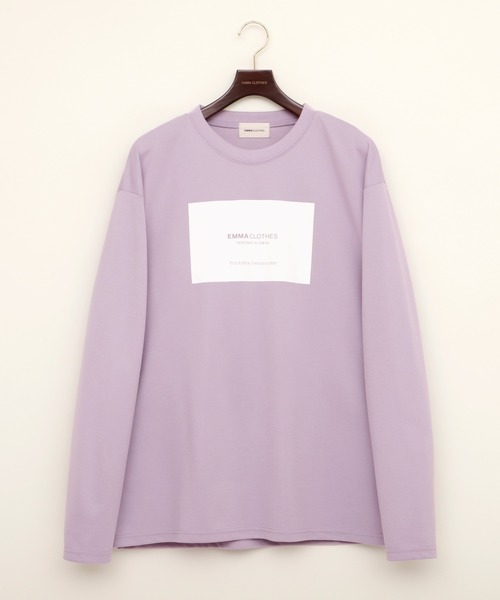 EMMA CLOTHES(エマクローズ)の「ポンチローマオーバーサイズロゴカットソー(EMMA CLOTHES)(Tシャツ/カットソー・メンズ・ブラック/オフホワイト/グレー系その他/チャコール/パープル/ベージュ・M/L/S/XL)」の8枚目の写真