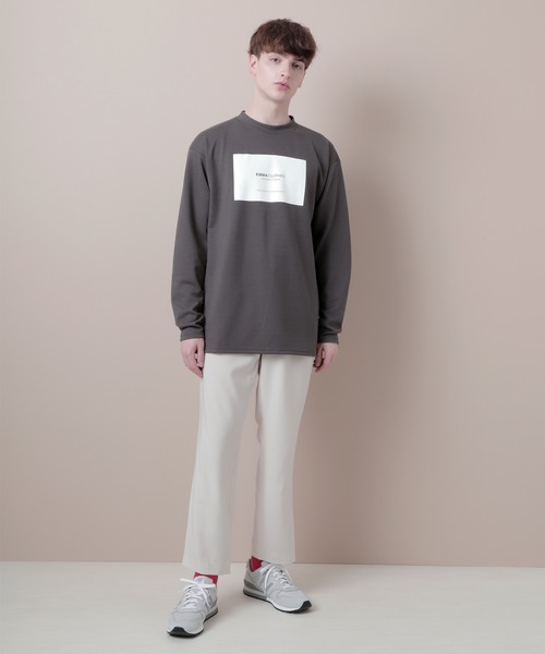 EMMA CLOTHES(エマクローズ)の「ポンチローマオーバーサイズロゴカットソー(EMMA CLOTHES)(Tシャツ/カットソー・メンズ・ブラック/オフホワイト/グレー系その他/チャコール/パープル/ベージュ・M/L/S/XL)」の15枚目の写真