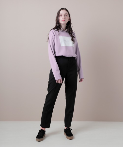 EMMA CLOTHES(エマクローズ)の「ポンチローマオーバーサイズロゴカットソー(EMMA CLOTHES)(Tシャツ/カットソー・メンズ・ブラック/オフホワイト/グレー系その他/チャコール/パープル/ベージュ・M/L/S/XL)」の9枚目の写真