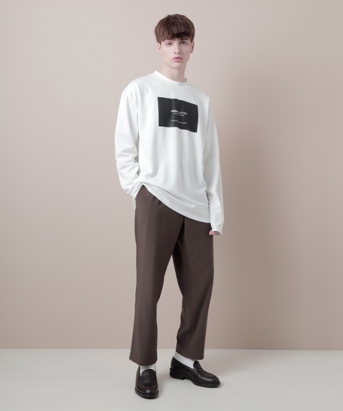 EMMA CLOTHES(エマクローズ)の「ポンチローマオーバーサイズロゴカットソー(EMMA CLOTHES)(Tシャツ/カットソー・メンズ・ブラック/オフホワイト/グレー系その他/チャコール/パープル/ベージュ・M/L/S/XL)」の22枚目の写真