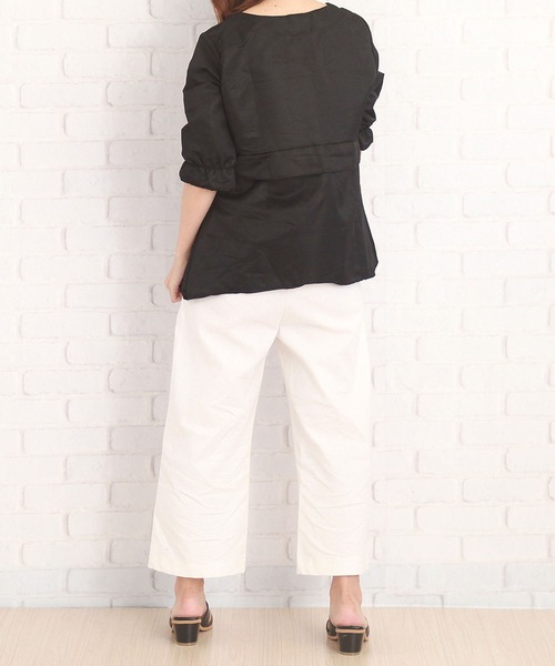 Amulet（アミュレット）の「紐つきチュニック（チュニック・レディース・ホワイト/ブラック・M/L/XL）」の6枚目の写真