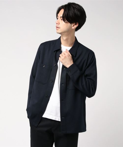 GLOSTER（グロスター）の「TWILL CPOジャケット（ミリタリージャケット・メンズ・ブラック系その他/ブラウン系その他/ネイビー・S/M/L/XL）」の6枚目の写真