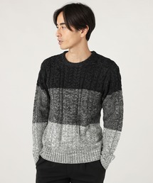 SPU | 5GG フィッシャーマン ケーブル クルーネック アクリル ニット セーター(ニット/セーター)