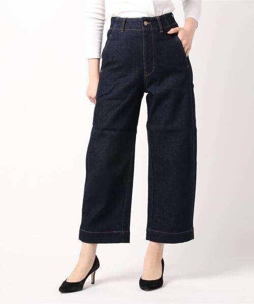 KOBE LETTUCE（コウベレタス）の「裏起毛ハイウエストデニムカーブパンツ（その他パンツ・レディース・ブラック/インディゴブルー/モカ/ホワイト系その他/ワンウォッシュ・M/L/S）」の5枚目の写真