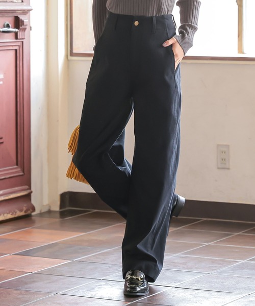 KOBE LETTUCE（コウベレタス）の「裏起毛ハイウエストデニムカーブパンツ（その他パンツ・レディース・ブラック/インディゴブルー/モカ/ホワイト系その他/ワンウォッシュ・M/L/S）」の3枚目の写真