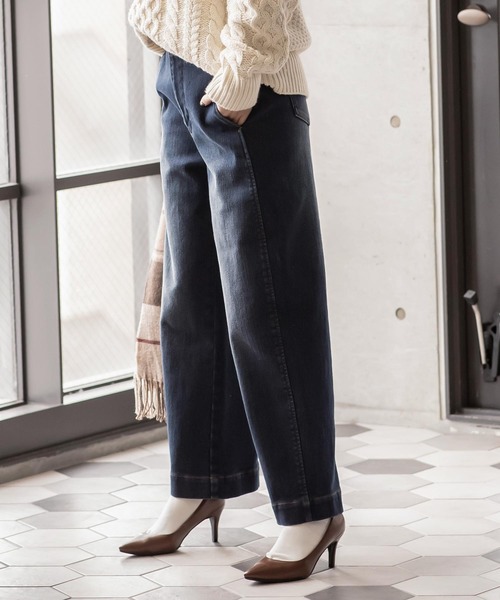 KOBE LETTUCE（コウベレタス）の「裏起毛ハイウエストデニムカーブパンツ（その他パンツ・レディース・ブラック/インディゴブルー/モカ/ホワイト系その他/ワンウォッシュ・M/L/S）」の10枚目の写真