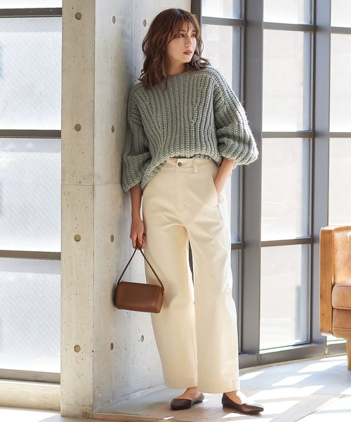 KOBE LETTUCE（コウベレタス）の「裏起毛ハイウエストデニムカーブパンツ（その他パンツ・レディース・ブラック/インディゴブルー/モカ/ホワイト系その他/ワンウォッシュ・M/L/S）」の20枚目の写真