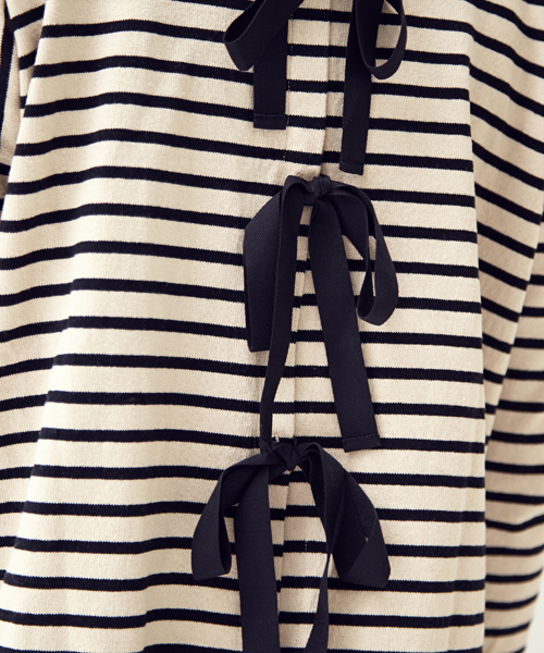 Jewel Changes（ジュエルチェンジズ）の「SACRA/JC BOR P/O 2 / サクラ（Tシャツ/カットソー・レディース・ベージュ/ネイビー・ﾌﾘ-）」の5枚目の写真