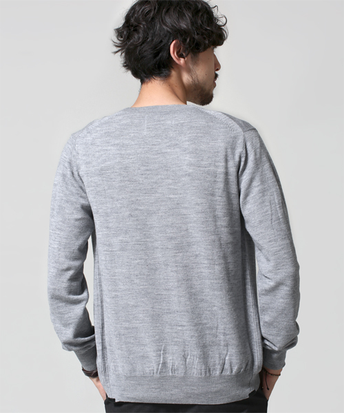 NANO universe（ナノユニバース）の「EXファインメリノカーデ（カーディガン/ボレロ・メンズ・ブラック/トップグレー/グレー系その他/ブルー/ターコイズブルー/ネイビー・SMALL/X-LARGE/MEDIUM/LARGE）」の8枚目の写真