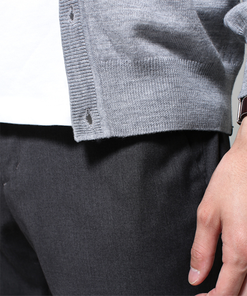 NANO universe（ナノユニバース）の「EXファインメリノカーデ（カーディガン/ボレロ・メンズ・ブラック/トップグレー/グレー系その他/ブルー/ターコイズブルー/ネイビー・SMALL/X-LARGE/MEDIUM/LARGE）」の12枚目の写真