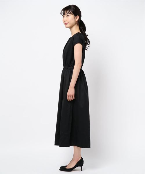 coca（coca）（コカ）の「フレンチスリーブワンピース（ワンピース・レディース・ブラック・ONE SIZE）」の2枚目の写真