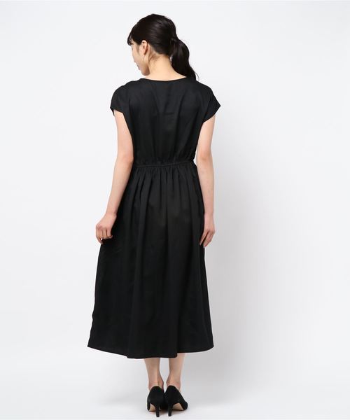 coca（coca）（コカ）の「フレンチスリーブワンピース（ワンピース・レディース・ブラック・ONE SIZE）」の3枚目の写真