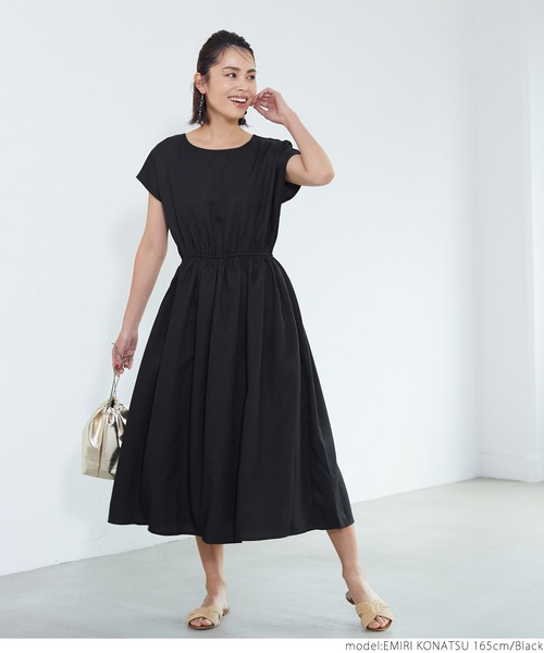 coca（coca）（コカ）の「フレンチスリーブワンピース（ワンピース・レディース・ブラック・ONE SIZE）」の8枚目の写真