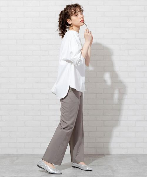 coen(コーエン)の「【WEB限定】センタープレスカラースティックストレッチカラーパンツ#(スラックス・レディース・ブラック/グレー/ベージュ/ケリー/ライラック/イエロー/ライトピンク・SMALL/MEDIUM/LARGE)」の14枚目の写真