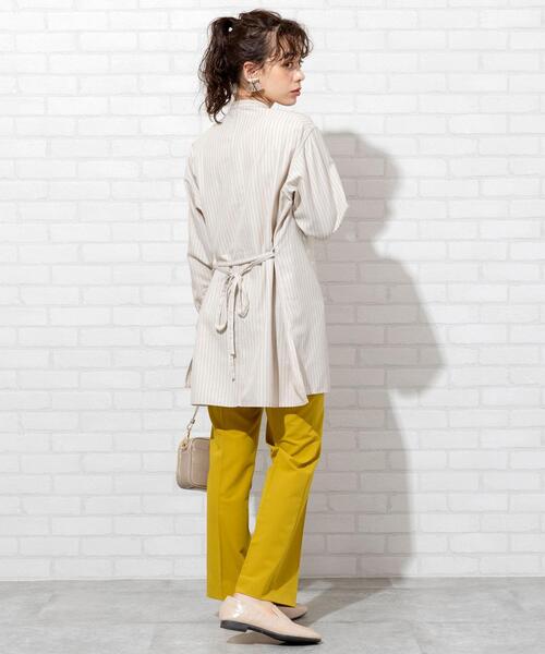 coen(コーエン)の「【WEB限定】センタープレスカラースティックストレッチカラーパンツ#(スラックス・レディース・ブラック/グレー/ベージュ/ケリー/ライラック/イエロー/ライトピンク・SMALL/MEDIUM/LARGE)」の22枚目の写真