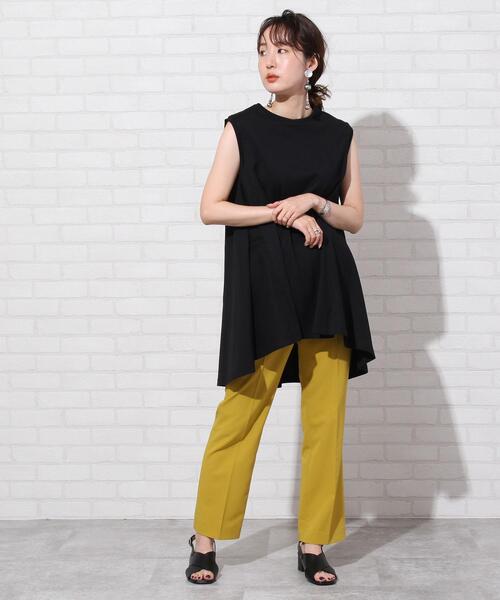 coen(コーエン)の「【WEB限定】センタープレスカラースティックストレッチカラーパンツ#(スラックス・レディース・ブラック/グレー/ベージュ/ケリー/ライラック/イエロー/ライトピンク・SMALL/MEDIUM/LARGE)」の18枚目の写真