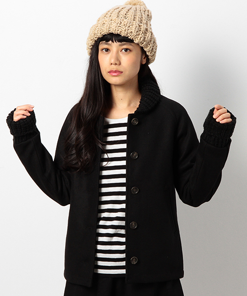 coen（コーエン）の「メルトンスタジャン（スタジャン・レディース・ブラック/グレー/ワイン・LARGE/MEDIUM）」の4枚目の写真