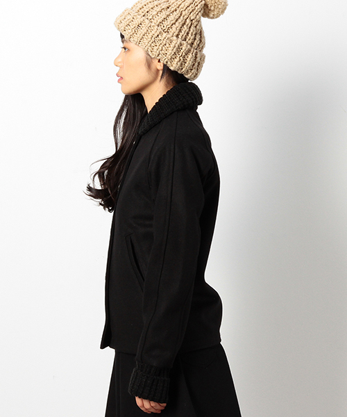 coen（コーエン）の「メルトンスタジャン（スタジャン・レディース・ブラック/グレー/ワイン・LARGE/MEDIUM）」の5枚目の写真