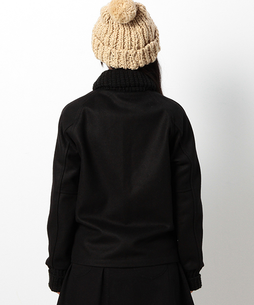 coen（コーエン）の「メルトンスタジャン（スタジャン・レディース・ブラック/グレー/ワイン・LARGE/MEDIUM）」の6枚目の写真