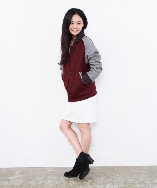 coen（コーエン）の「メルトンスタジャン（スタジャン・レディース・ブラック/グレー/ワイン・LARGE/MEDIUM）」の16枚目の写真