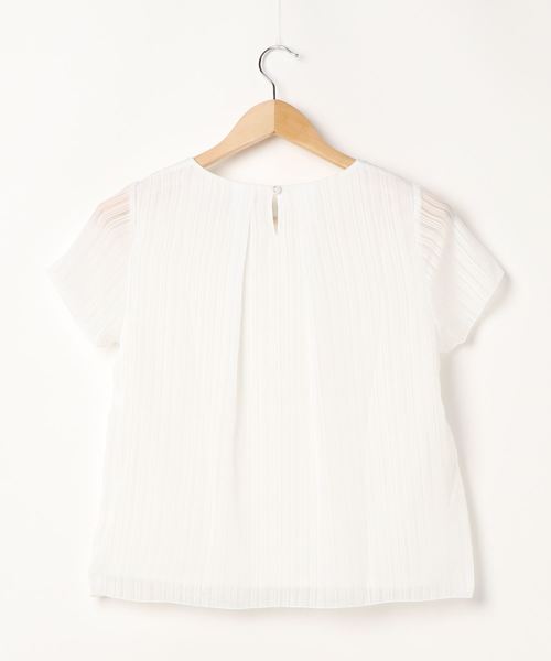 NEWYORKER(ニューヨーカー)の「シャドーストライプ ブラウス見えカットソー(スーツインナー対応)(Tシャツ/カットソー・レディース・ホワイト/サックスブルー/クリーム・M/L)」の9枚目の写真