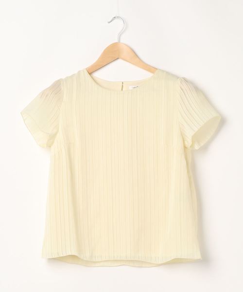 NEWYORKER(ニューヨーカー)の「シャドーストライプ ブラウス見えカットソー(スーツインナー対応)(Tシャツ/カットソー・レディース・ホワイト/サックスブルー/クリーム・M/L)」の12枚目の写真