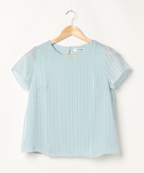 NEWYORKER(ニューヨーカー)の「シャドーストライプ ブラウス見えカットソー(スーツインナー対応)(Tシャツ/カットソー・レディース・ホワイト/サックスブルー/クリーム・M/L)」の15枚目の写真