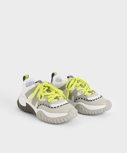 CHARLES & KEITH(チャールズ & キース)の「メッシュ&ネッティング チャンキースニーカー / Mesh & Netting Chunky Sneakers(スニーカー・レディース・アイボリー/シルバー/ホワイト・22.5cm/23cm/23.5cm/24.5cm/25cm/25.5cm)」の12枚目の写真