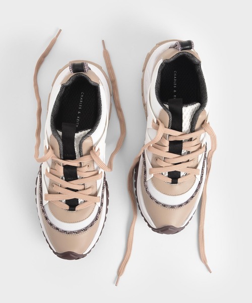 CHARLES & KEITH(チャールズ & キース)の「メッシュ&ネッティング チャンキースニーカー / Mesh & Netting Chunky Sneakers(スニーカー・レディース・アイボリー/シルバー/ホワイト・22.5cm/23cm/23.5cm/24.5cm/25cm/25.5cm)」の11枚目の写真