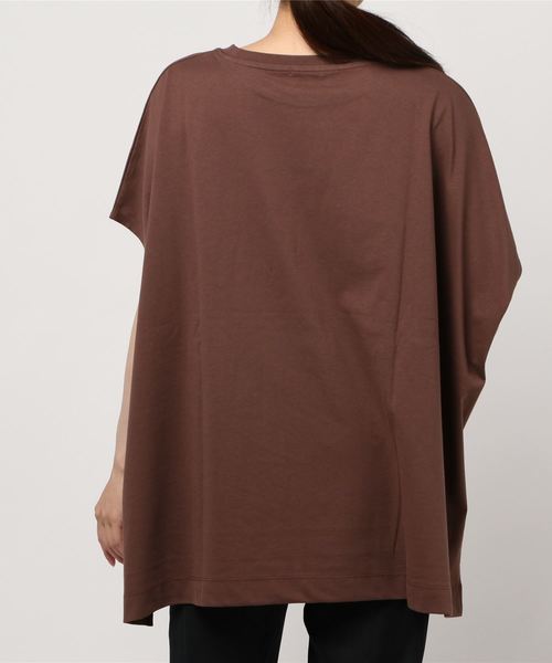 LOWRYS FARM（ローリーズファーム）の「ポンチョＴＥＥ　892695（Tシャツ/カットソー・レディース・ホワイト/ブラック/ダークブラウン・FREE）」の5枚目の写真