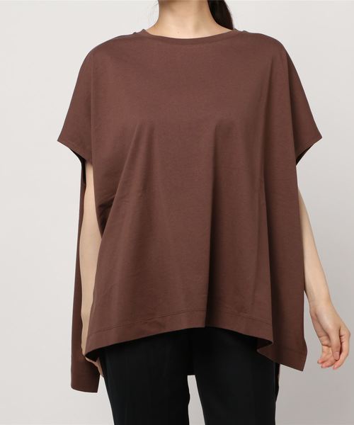 LOWRYS FARM（ローリーズファーム）の「ポンチョＴＥＥ　892695（Tシャツ/カットソー・レディース・ホワイト/ブラック/ダークブラウン・FREE）」の8枚目の写真