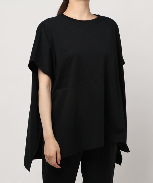 LOWRYS FARM（ローリーズファーム）の「ポンチョＴＥＥ　892695（Tシャツ/カットソー・レディース・ホワイト/ブラック/ダークブラウン・FREE）」の7枚目の写真