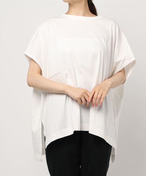 LOWRYS FARM（ローリーズファーム）の「ポンチョＴＥＥ　892695（Tシャツ/カットソー・レディース・ホワイト/ブラック/ダークブラウン・FREE）」の6枚目の写真