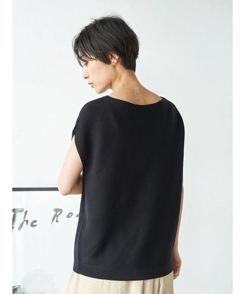 AMERICAN HOLIC（アメリカンホリック）の「ボートネックフレンチスリーブニットプルオーバー　〇＊（ニット/セーター・レディース・ブラック/キャメル/グレイッシュベージュ・FREE）」の21枚目の写真