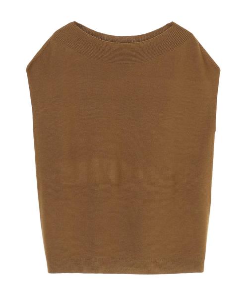 AMERICAN HOLIC（アメリカンホリック）の「ボートネックフレンチスリーブニットプルオーバー　〇＊（ニット/セーター・レディース・ブラック/キャメル/グレイッシュベージュ・FREE）」の9枚目の写真