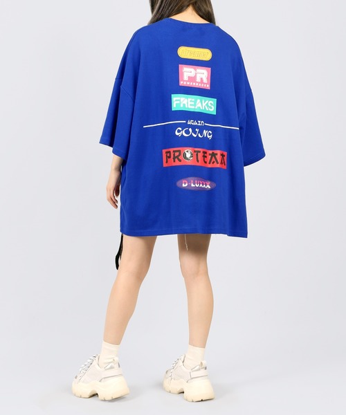 DING（ディング）の「DING/FREAKS Tシャツ（Tシャツ/カットソー・レディース・ホワイト/ブラック/ブルー・FREE）」の3枚目の写真