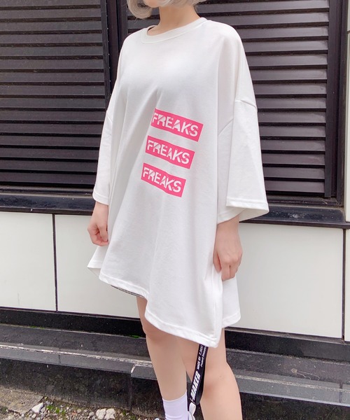 DING（ディング）の「DING/FREAKS Tシャツ（Tシャツ/カットソー・レディース・ホワイト/ブラック/ブルー・FREE）」の21枚目の写真
